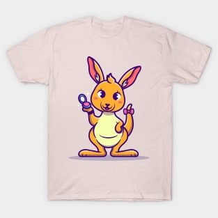 Cute Kangaroo With Make Up Cartoon T-Shirt